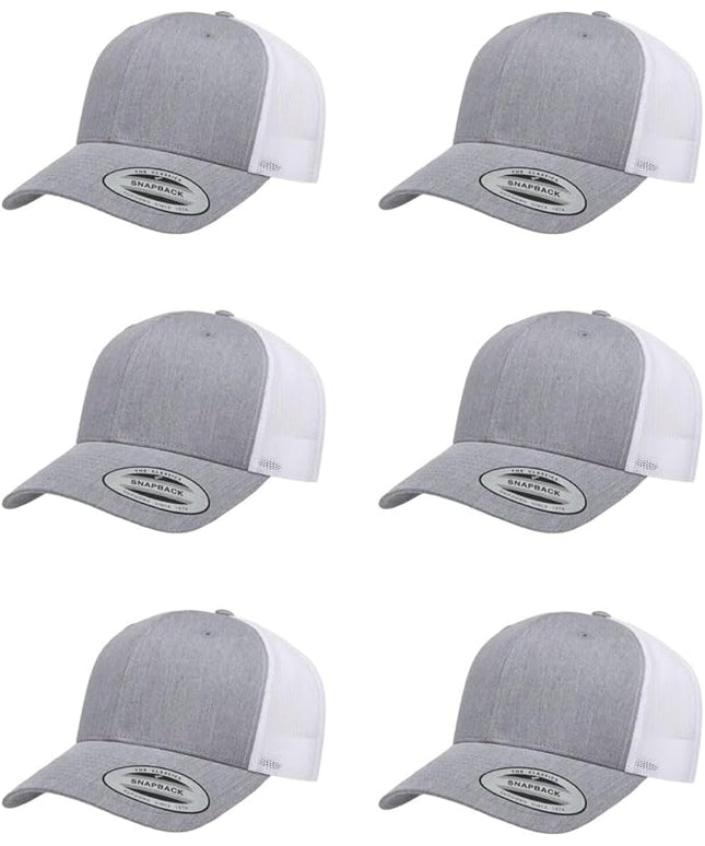 Yupoong Classic Premium Mesh 6 Panel Retro Trucker Cap | Mid Profile Snapback | OSFA | Bulk Pack Available