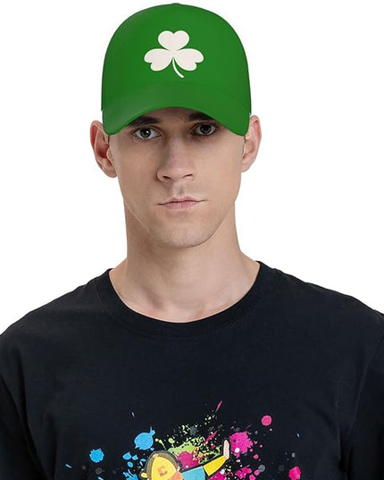 St. Patrick's Day Baseball Cap for Men Women Flower Print Sport Outdoor Travel Trucker Hat Sun Protection Dad Hats