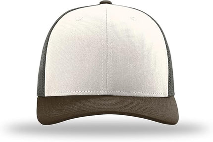 Richardson 112 Trucker Hat - Premium Adjustable Snapback Hat - Structured Six Panel Richardson Blank Caps