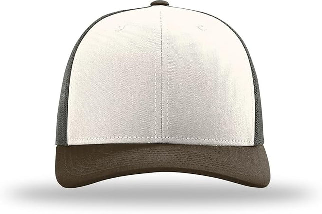 Richardson 112 Trucker Hat - Premium Adjustable Snapback Hat - Structured Six Panel Richardson Blank Caps