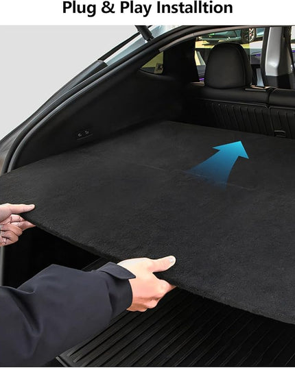 for Tesla Trunk Cargo Cover Model Y Juniper 2025 2026 Trunk Storage Board Model Y Accessories Storage Dividers Layered Partition Board Shield Shade Anti-Spy Luggage Privacy