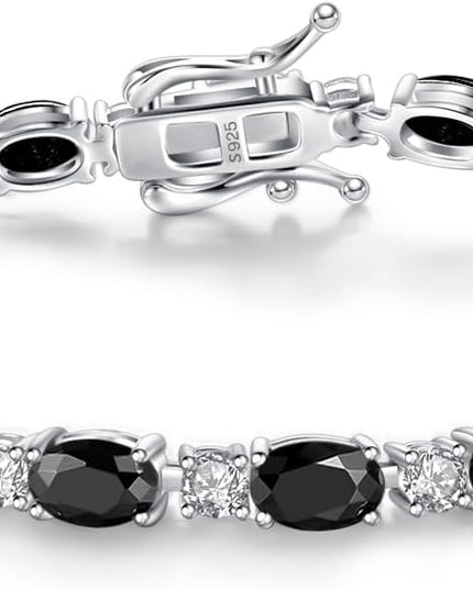 FANCIME Birthstone Bracelets Sterling Silver Tennis Bracelets Charm Fine Jewelry Christmas Gifts for Women 7"