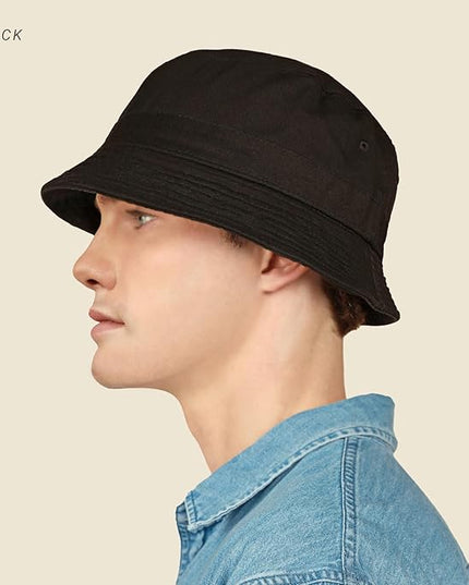 Hot Summer Bucket Hat - Trendy Cotton Sun Hat for Beach, Golf, Fishing - Fun Outdoor Vacation Boonie for Men and Women