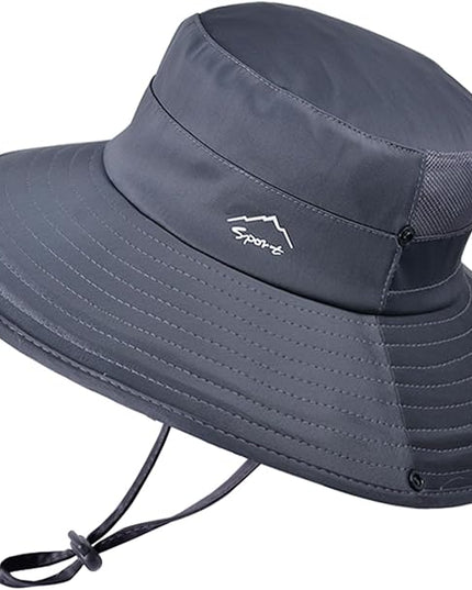 Cooling Sun Hat for Men Women,Wide Brim Bucket Hat Foldable Boonie Hat for Fishing Hiking Garden Safari Beach