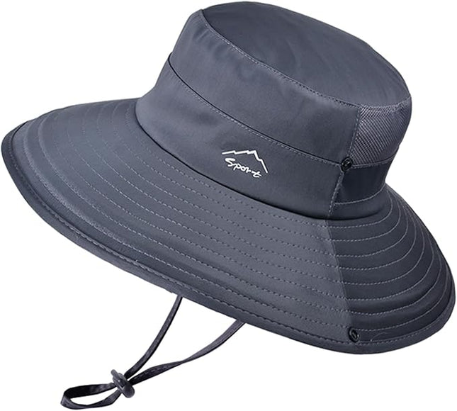 Cooling Sun Hat for Men Women,Wide Brim Bucket Hat Foldable Boonie Hat for Fishing Hiking Garden Safari Beach