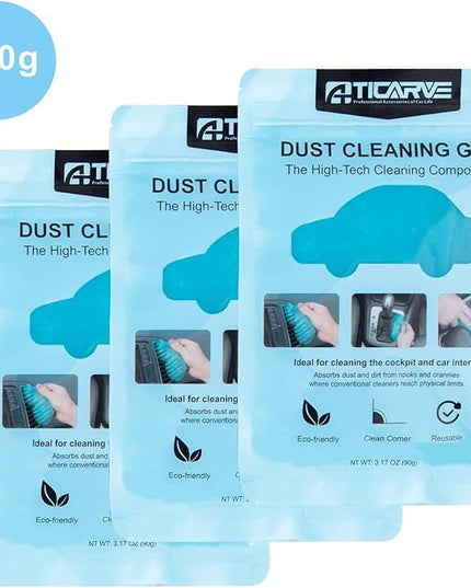 TICARVE 3 Pack Cleaning Gel for Car Detailing Putty Car Vent Cleaner Goo Cleaning Putty Gel Auto Detailing Tools Car Interior Cleaner Dust Cleaning Mud for Cars Dust Cleaner Slime Keyboard Cleaner