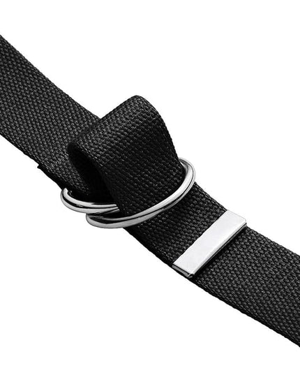 Falari Canvas Web Belt Metal Double D Ring Buckle for Men Women Casual Cloth Military Style Belt 1 1/2" Wide