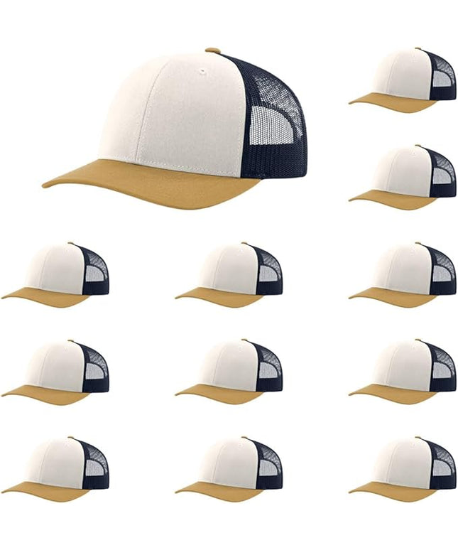 Richardson 112 Classic Six-Panel Adjustable Snapback Trucker Cap | Bulk Packs Available