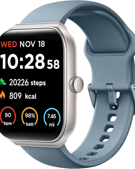 TOOBUR Smart Watch for Men Women Alexa Built-in, 1.95" Fitness Tracker with Answer/Make Calls, IP68 Waterproof/Heart Rate/Sleep Tracker/100 Sports, Fitness Watch Compatible iOS Android
