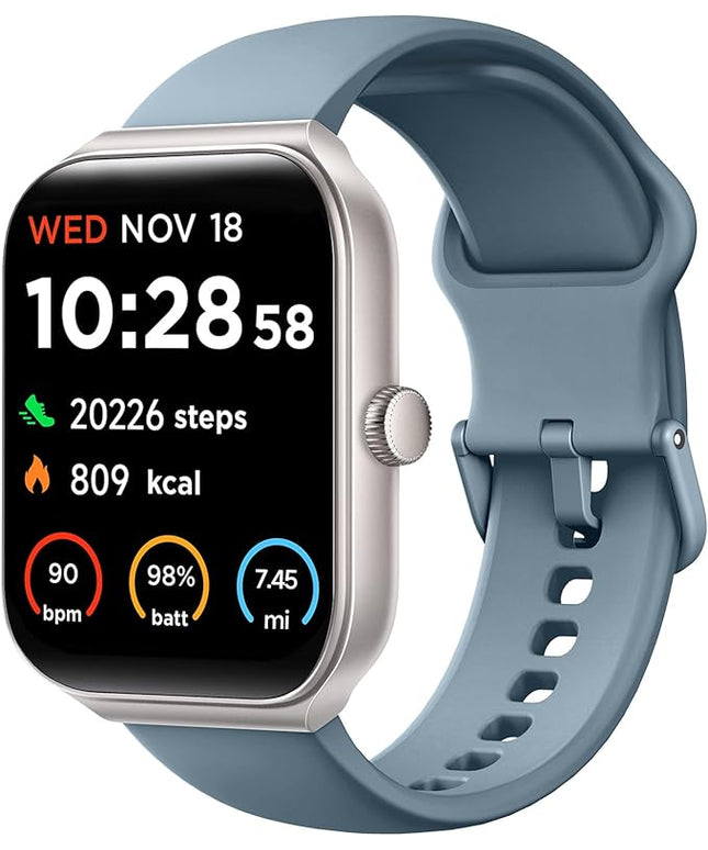 TOOBUR Smart Watch for Men Women Alexa Built-in, 1.95" Fitness Tracker with Answer/Make Calls, IP68 Waterproof/Heart Rate/Sleep Tracker/100 Sports, Fitness Watch Compatible iOS Android