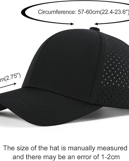 VOBOOM Men Quick Dry Baseball Cap Laser Cut Mesh Ball Curved Brim Snapback Hat