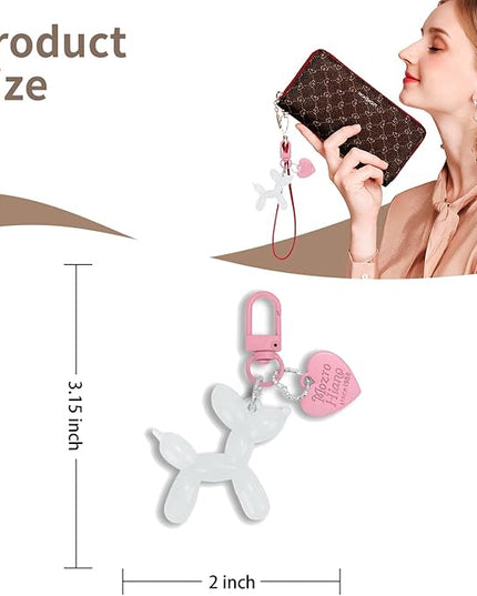 Balloon Dog Keychain Cute Bag Charm Handbag Purse Key Accessories