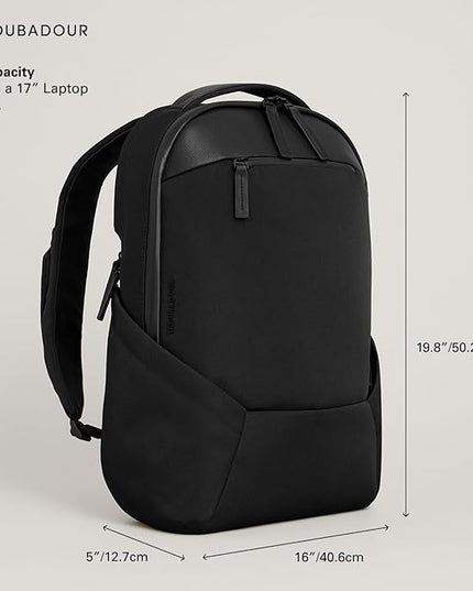 Troubadour Apex 4.0-22L Premium Laptop Backpack - Ergonomic & Water Resistant - Designed for Work and Travel - Black