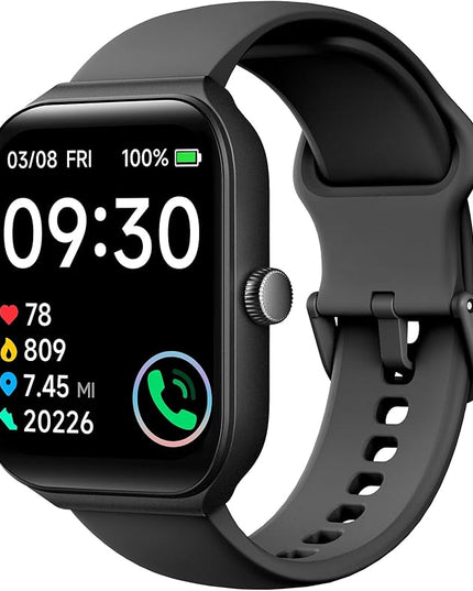 TOOBUR Smart Watch for Men Women Alexa Built-in, 1.95" Fitness Tracker with Answer/Make Calls, IP68 Waterproof/Heart Rate/Sleep Tracker/100 Sports, Fitness Watch Compatible Android iOS