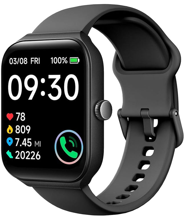 TOOBUR Smart Watch for Men Women Alexa Built-in, 1.95" Fitness Tracker with Answer/Make Calls, IP68 Waterproof/Heart Rate/Sleep Tracker/100 Sports, Fitness Watch Compatible Android iOS