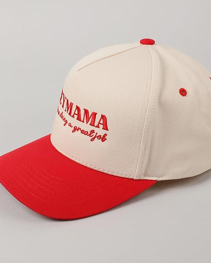 MIRMARU Two-Tone Vintage Canvas Trucker Hats for Men & Women, Adjustable Size Baseball Caps with Trendy Embroidered Design