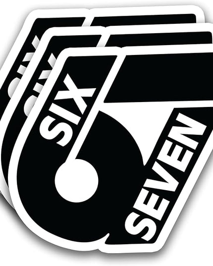 (3Pcs) Funny Six Seven 67 Stickers 6 7 Meme Vinyl Decals Waterproof Sticker for Laptop, Water Bottle, Phone Case, Tumbler, Helmet, Scrapbook, 3" x 2.7"