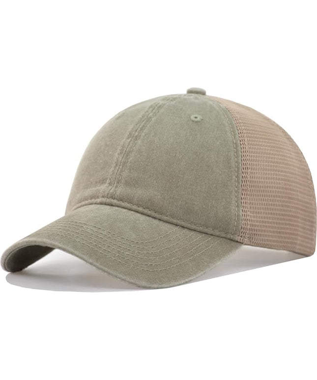 Comfy Vintage Trucker Baseball Hat- M/L/XL/XXL Women Men Unstructured Washed Dad Cap | Snapback | Soft Crown | Soft Mesh