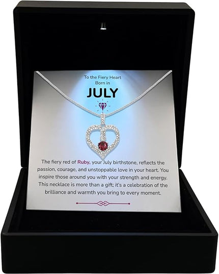 TRYNDI Birthstone Necklace for Women - Infinity 12 Months Birthstone Necklace, Christmas Gifts for Wife, Daughter, Girlfriend, Mom - Mother’s Day, Valentine’s, Anniversary, Birthday Gift for Her