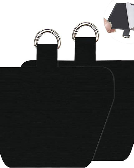 COCASES 2 Pack Phone Tether Tab, Phone Strap Replacement Part for Smartphone Safety, Phone Lanyard Connector (Black)