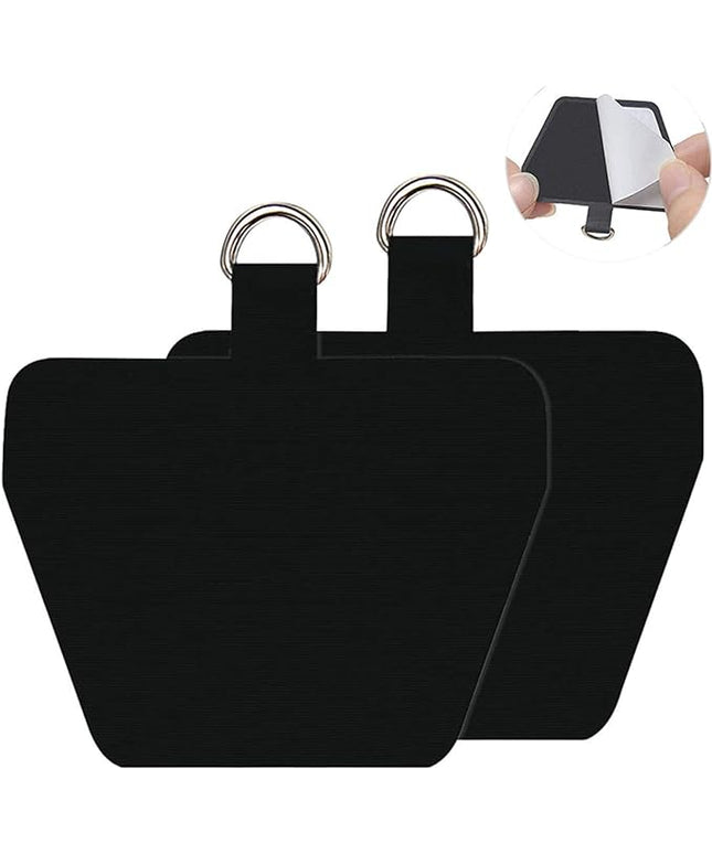 COCASES 2 Pack Phone Tether Tab, Phone Strap Replacement Part for Smartphone Safety, Phone Lanyard Connector (Black)