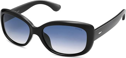 SOJOS Vintage Square Sunglasses for Women Polarized UV Protection Havana Frame SJ2111