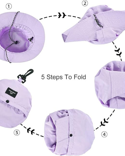 FEICUI Men Women Outdoor Bucket Hat Quick Dry Packable UV Protection Boonie Sun Hat