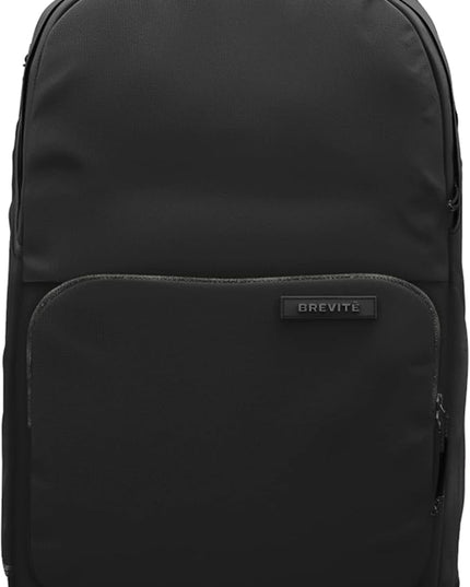 The Brevite Backpack - Casual daypack backpacks for every function. Compact but spacious 18L aesthetic traveling backpack with laptop compartment. (Black)