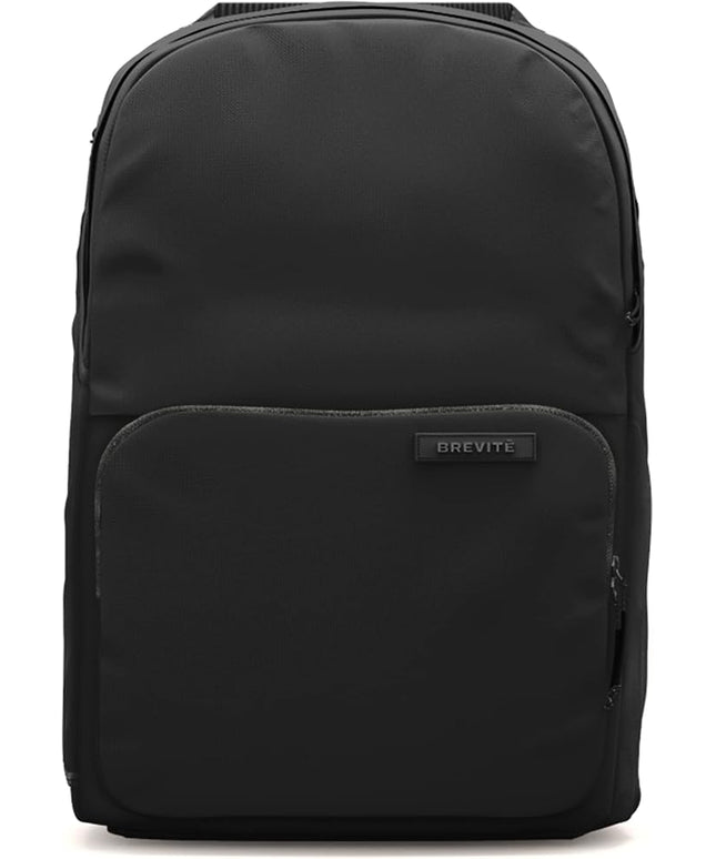 The Brevite Backpack - Casual daypack backpacks for every function. Compact but spacious 18L aesthetic traveling backpack with laptop compartment. (Black)