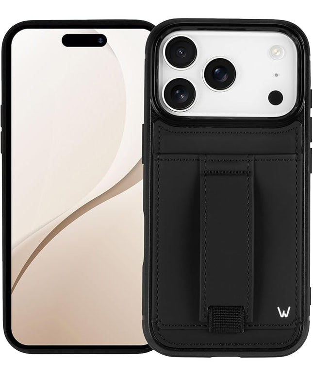 Walli Cases for iPhone 17 Pro Case Aesthetic Wallet Phone Case Card Holder, Securely Holds up to 2 Cards - Cute, Trendy Phone Cover for Women, fits iPhone 17 Pro, with Kickstand & Finger Strap