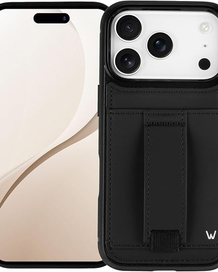 Walli Cases for iPhone 17 Pro Max Case Aesthetic Wallet Phone Case Card Holder, Securely Holds up to 2 Cards - Cute, Trendy Phone Cover for Women, fits iPhone 17 Pro Max, with Kickstand & Finger Strap
