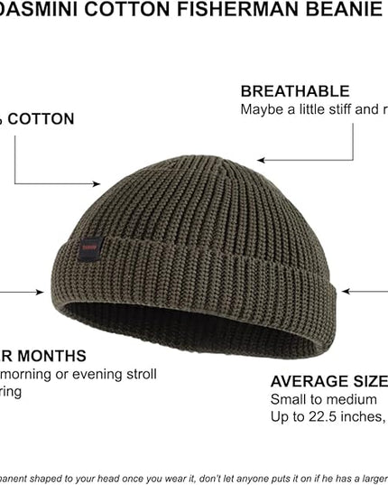 Fisherman Beanie Hats for Men Women,Knit Trawler Skull Cap,Watch Cap,Spring Fall Winter Warm Short Hats
