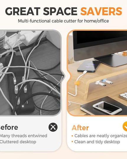 Magnetic Cord Organizer, 2026 New Magnetic Cable Clips Desk Cord Holder, 360° Rotation Phone Charger Wire Organizer for Nightstand Home Office Desk, Easy Secure Adhesive Cable Management (3, Black)