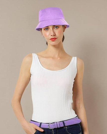 Falari Men Women Unisex Cotton Bucket Hat 100% Cotton Packable for Travel Fishing Hunting Summer Camp
