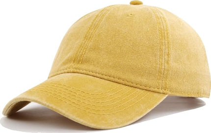 YEANIY Vintage Washed Cotton Plain Baseball Caps Adjustable Unstructured Soft Blank Casual Dad Ball Hats for Men Women