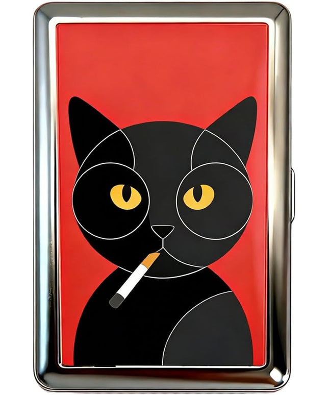 Vintage - Style Versatile Card & Cash Case With RFID Protection, Durable Metal Slim Wallet Blunt Case Blocking Card Holder for Women Men Credit ID Business Cards (#D)