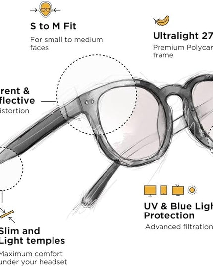 Horus X • Blue Light Glasses Men Women | Blue Light Blocking Glasses for Screen Anti-Fatigue & Eye Migraine | Urban V3