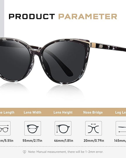 Trendy Cat Eye Sunglasses for Women Fashion Cateye UV400 Protection Glasses CL22017