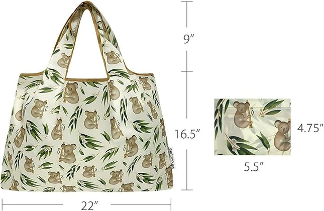 allydrew Large Foldable Tote Nylon Reusable Grocery Bags