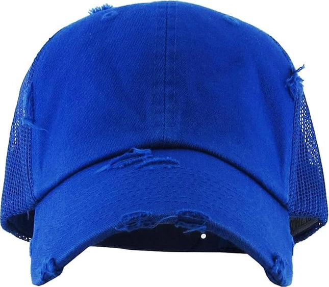 KBETHOS Vintage Washed Distressed Cotton Dad Hat Baseball Cap Adjustable Polo Trucker Unisex Style Headwear