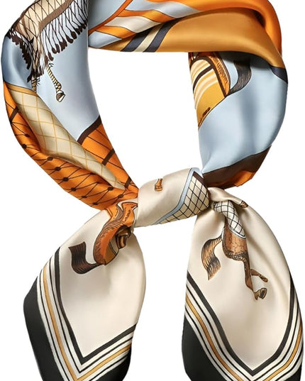 Head Bandanas Scarf for Women Silk Satin Hair Scarf Lightweight Vintage Fashion Square Neck Scarves Gift