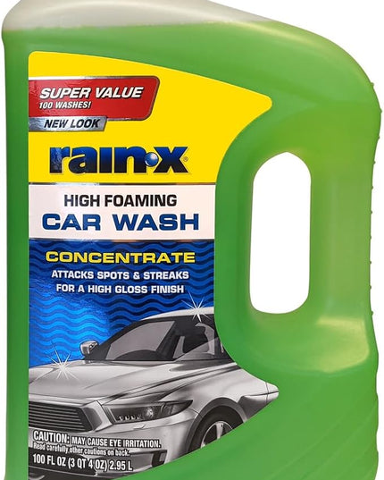 Rain-X 620191 Foaming Car Wash - 100 fl oz. High-Foaming, Concentrated Formula For Greater Cleaning Action, Safely Lifting Dirt, Grime And Residues For An Exceptional Clean