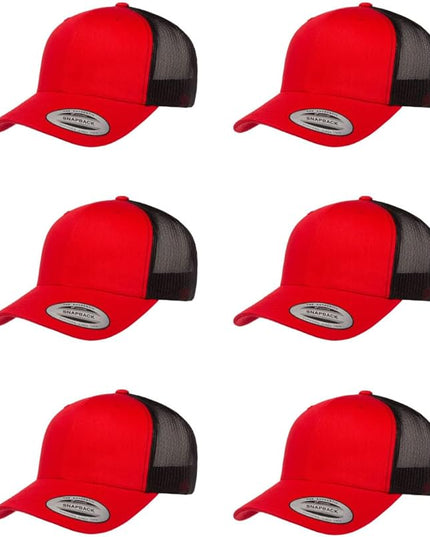 Yupoong Classic Premium Mesh 6 Panel Retro Trucker Cap | Mid Profile Snapback | OSFA | Bulk Pack Available