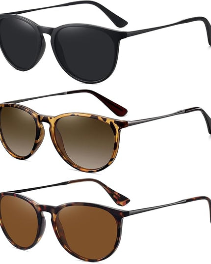 WOWSUN Retro Polarized Sunglasses Womens 2026 Trendy Round Classic Glasses