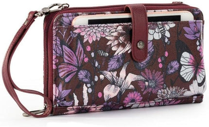 Sakroots Artist Circle Smartphone Crossbody in Coated Canvas, Detachable Wristlet Strap