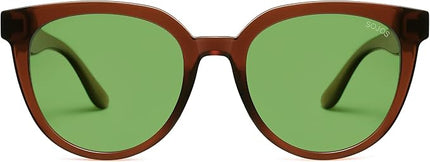 SOJOS Trendy Cat Eye Round Polarized Sunglasses for Women Fashion UV Protection Sunnies Sunglasses SJ2175