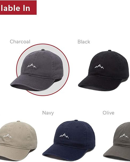 Outdoor Cap -Adult Mountain Dad Hat-Unstructured Soft Cotton
