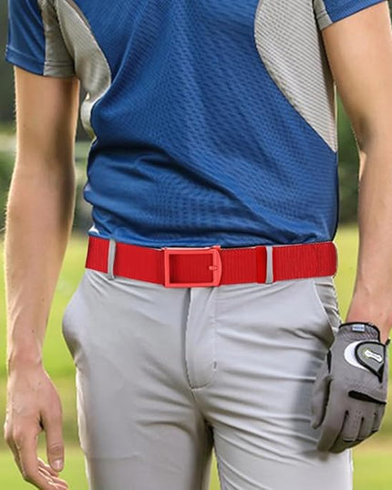 DOOPAI Stretch Canvas Belt for Men, Adjustable Elastic Holeless Web Belt for Casual, Golf, and Work, with Bottle Opener