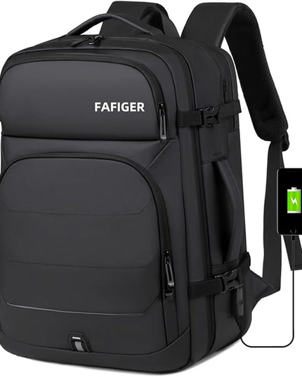 Travel Backpack for Men & Women - 40L Expandable Carry-On Backpack, TSA Approved 16 Inch Laptop, Weekend Outdoor Essentials, Airline Flight Approved, Black