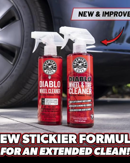 Chemical Guys Sprayable Diablo Wheel Cleaner (Safe on All Wheel & Rim Finishes), Great for Cars, Trucks, SUVs, Motorcycles, RVs & More, 32 fl oz